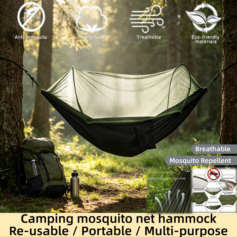 Outdoor Chair Camping - Portable outdoor camping hammock, mosquito net