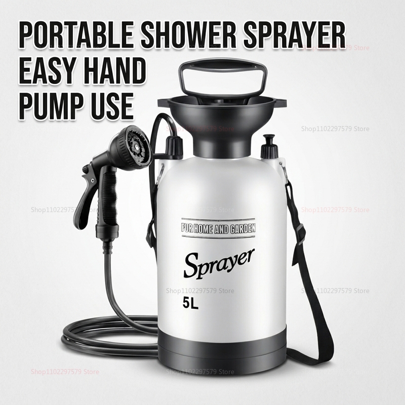 Outdoor Camping Items - Portable Camping Shower 5L Manual Pump