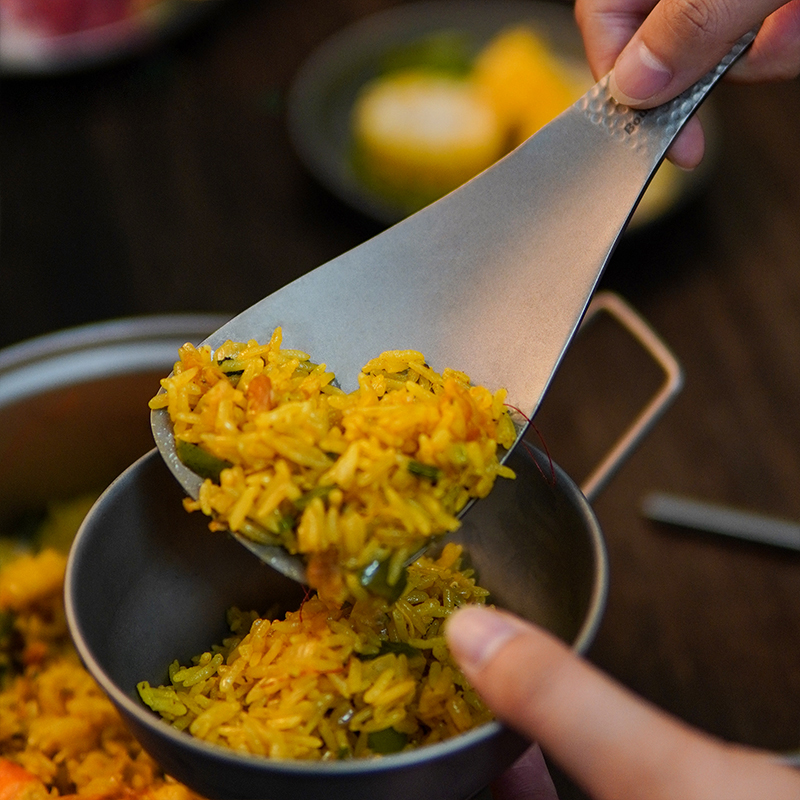 Outdoor Camping Meals - Boundless Voyage Titanium Rice Ladle Thickened