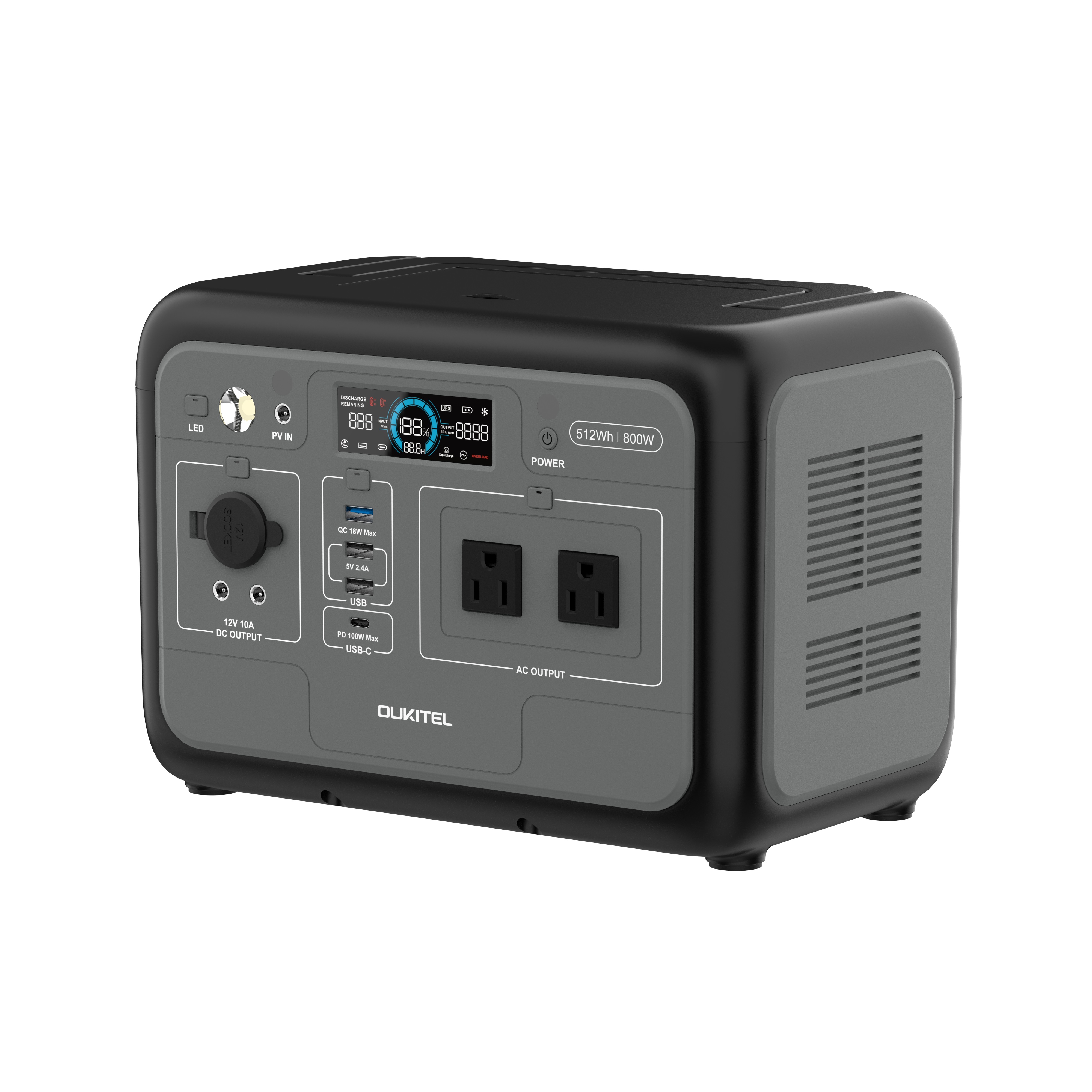 Outdoor In Camping - 800W LiFePO4 Portable Power Station, 120V/220V