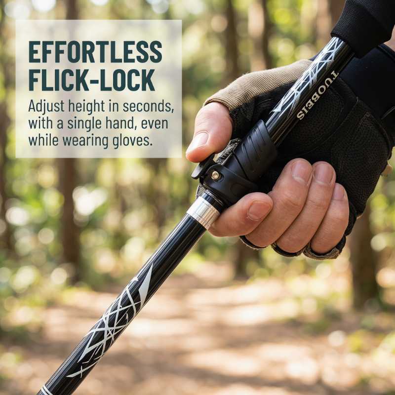 Outdoor Camping Items - 130cm Outdoor Foldable Telescopic Trekking Poles