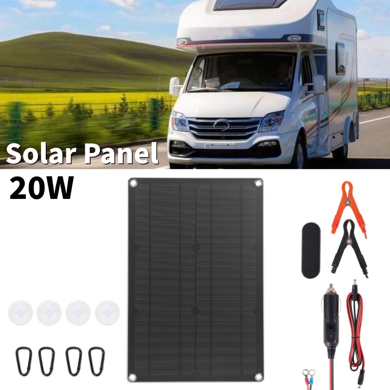 Outdoor In Camping - 20W Solar Panel Kit High Conversion