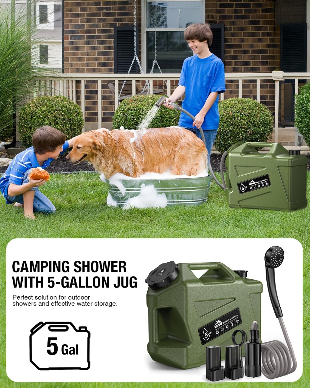 Portable Camping Shower with 5 - Outdoor Camping Shower recensie en prijs