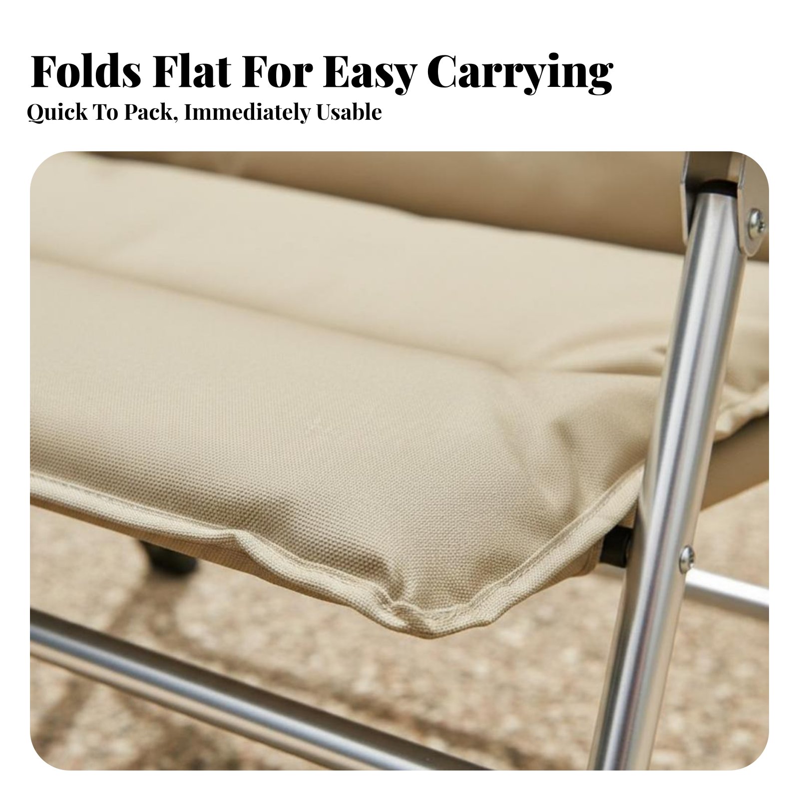 Padded Cushioned Armchair Fold - Outdoor Camping Meals recensie en prijs