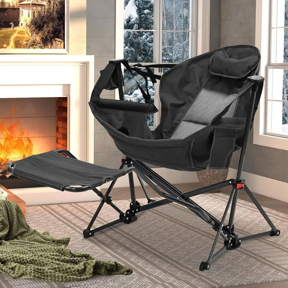 Portable Heavy-Duty Rocking Ha - Outdoor Camping Rocking Chair recensie en prijs