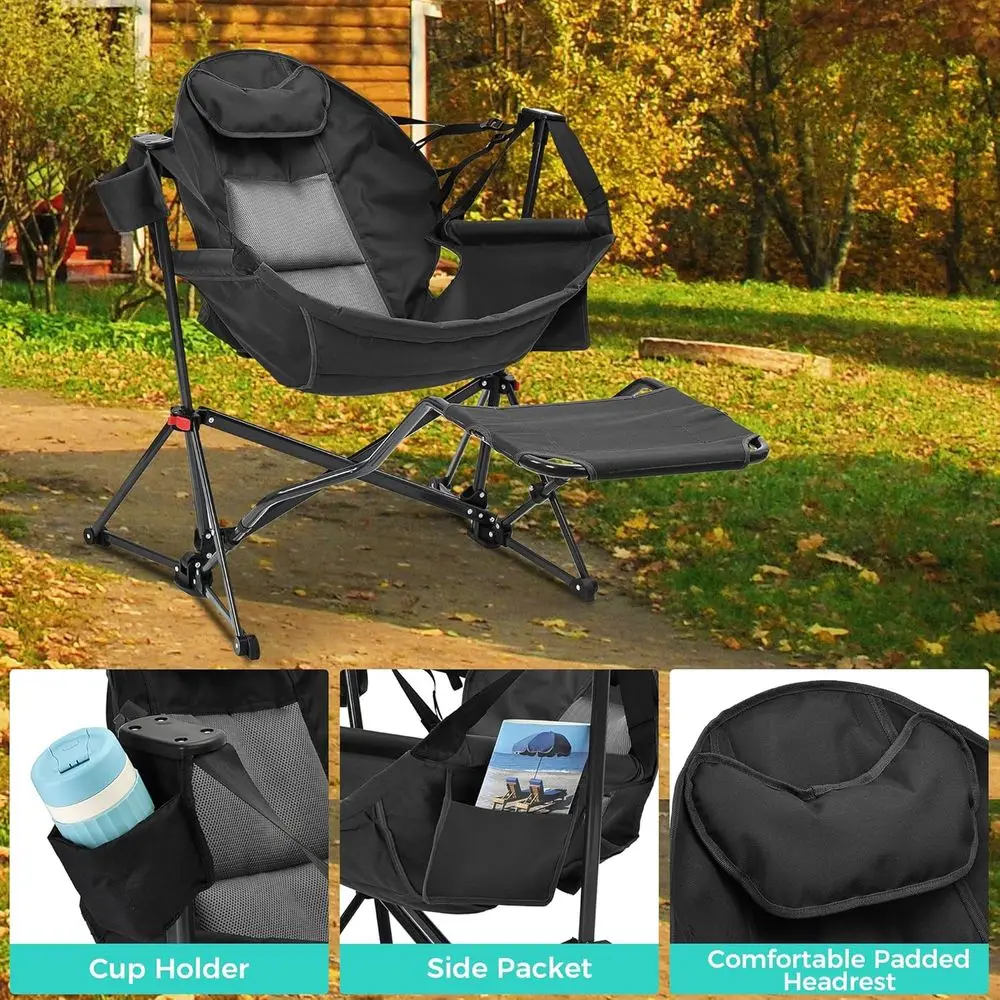 Portable Heavy-Duty Rocking Ha - Outdoor Camping Rocking Chair recensie en prijs