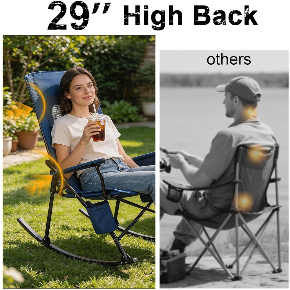 Durable 400lbs Capacity Rockin - Outdoor Camping Rocking Chair recensie en prijs
