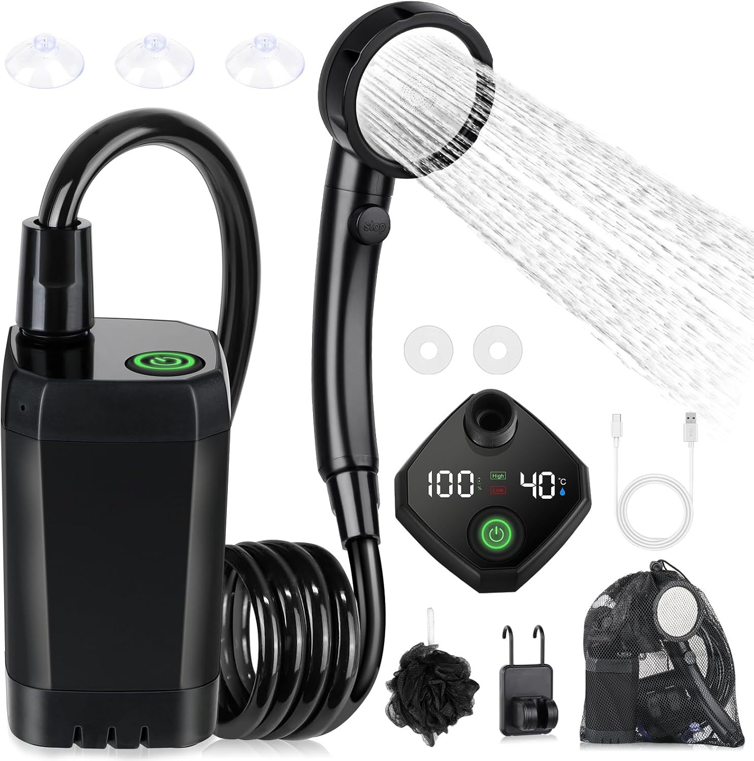 Portable Self-Priming Electric - Outdoor Camping Shower recensie en prijs