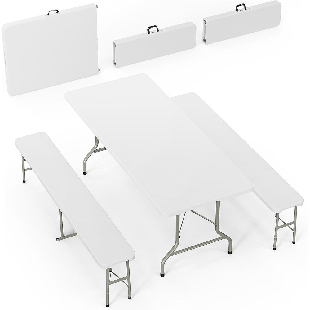 White olding Picnic Table Set  - Camping Outdoor Or Indoor recensie en prijs