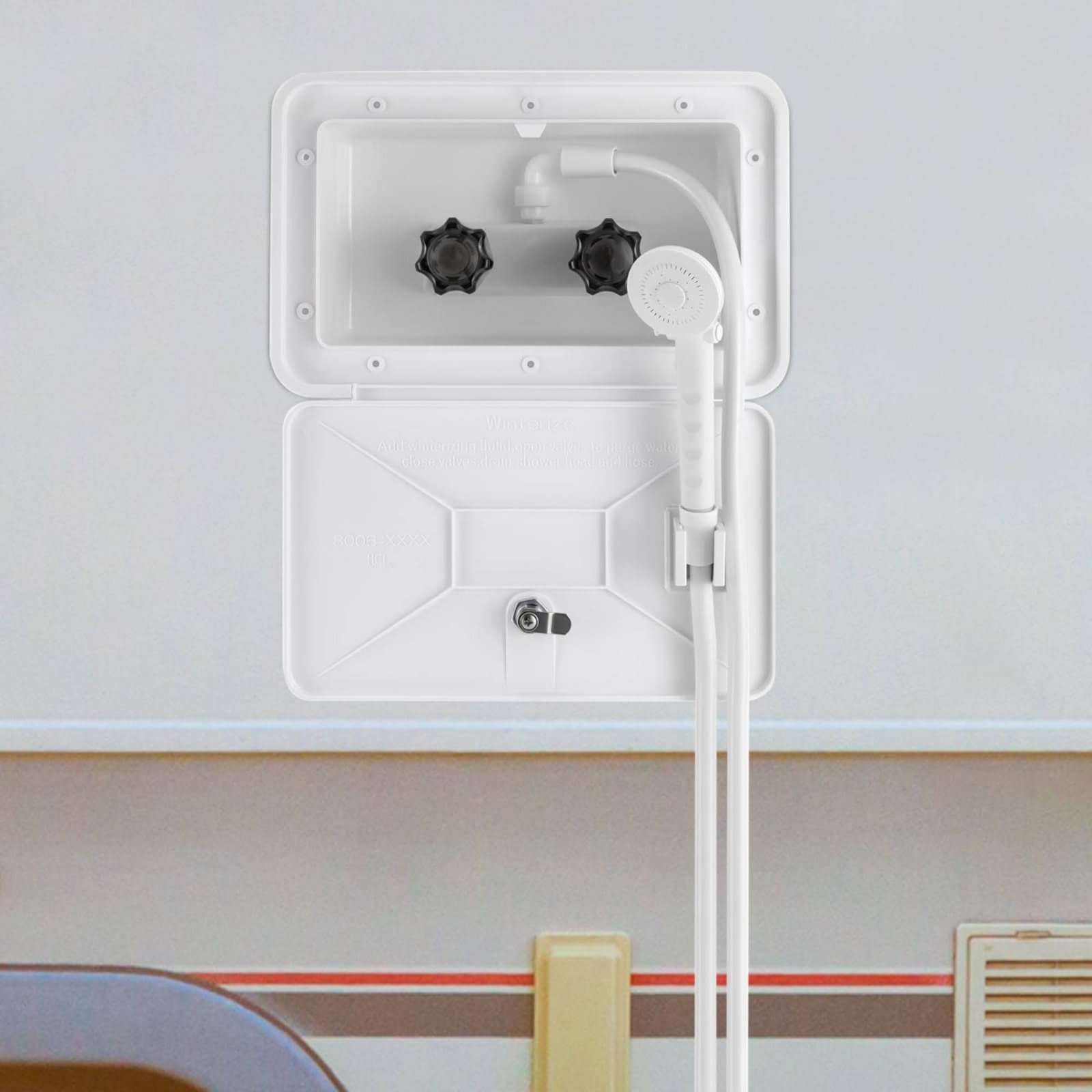 RV Exterior Shower Box Compact - Outdoor Camping Shower recensie en prijs