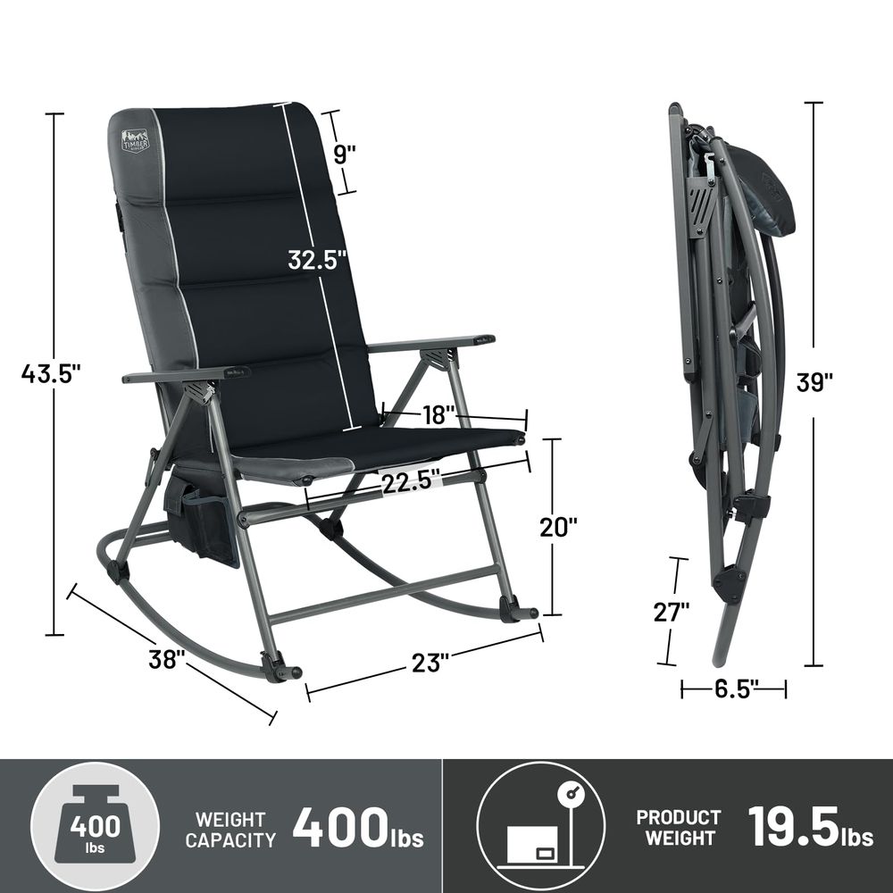 Oversized Folding Rocking Camp - Outdoor Camping Rocking Chair recensie en prijs