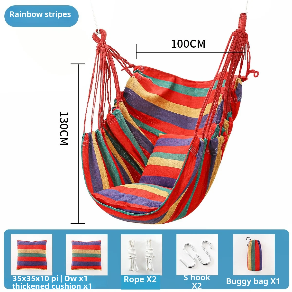 Hammock Chair Hanging Swing Se - Camping Outdoor Or Indoor recensie en prijs