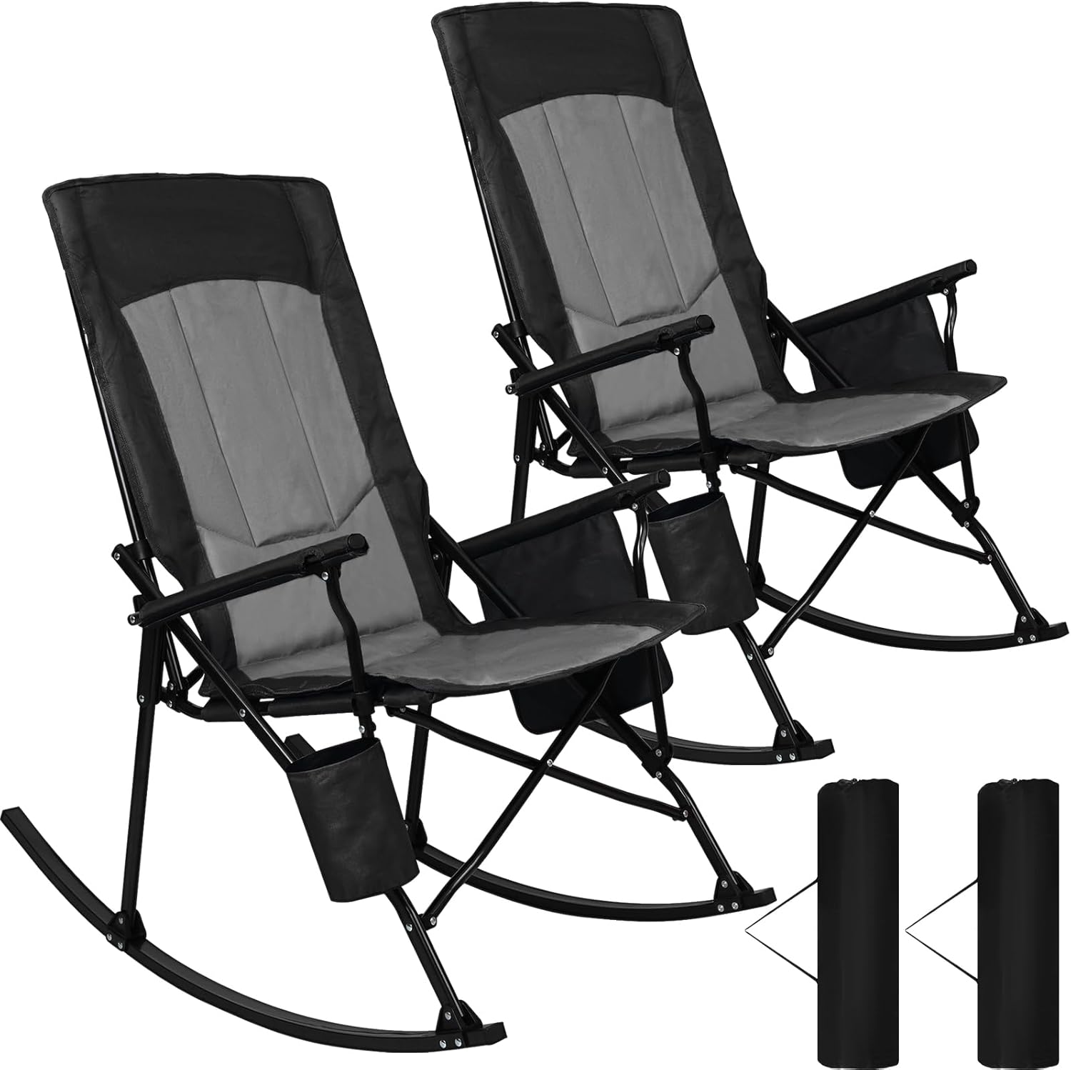 2 Pack High Back Portable Rock - Outdoor Camping Rocking Chair recensie en prijs