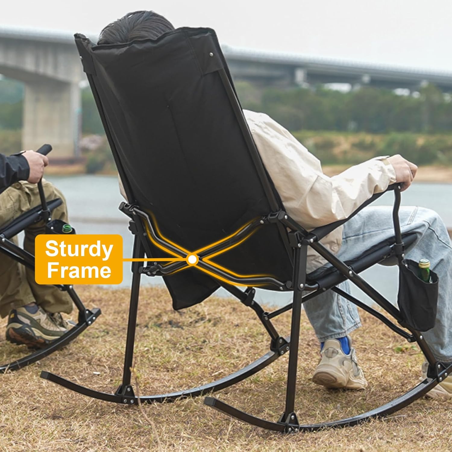 2 Pack High Back Portable Rock - Outdoor Camping Rocking Chair recensie en prijs