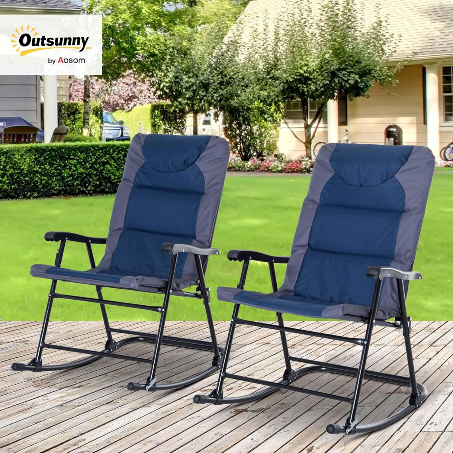 Oversized Padded Folding Rocki - Outdoor Camping Rocking Chair recensie en prijs