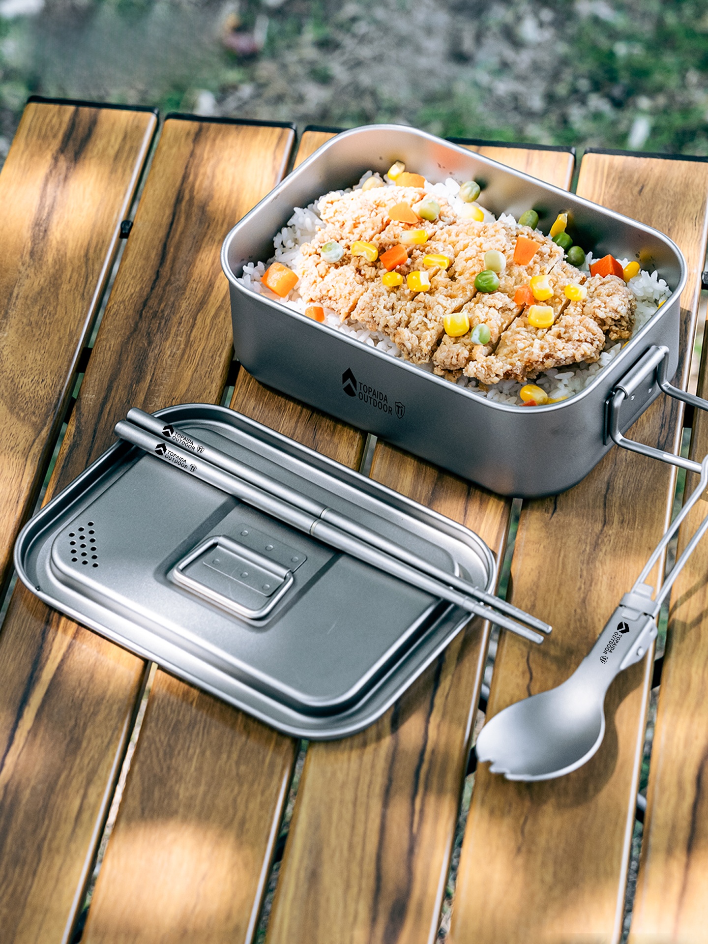 Portable Pure Titanium Rectang - Outdoor Camping Meals recensie en prijs